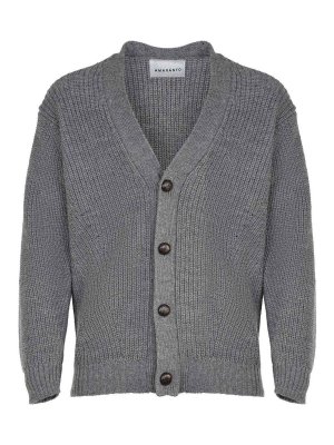 AMARANTO: カーディガン - カーディガン - グレー