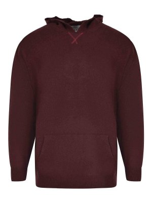 AMARANTO: crew necks - Burgundy Sweater Made Of Wool