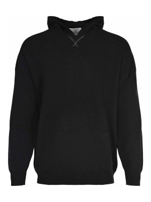 AMARANTO: crew necks - Sweater Made Of Black Wool