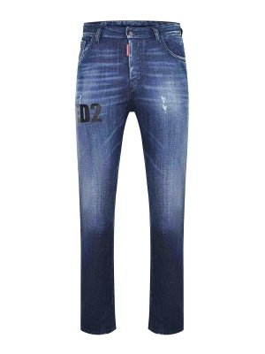 DSQUARED2: straight leg jeans - 642 Jean Jeans Made Of Denim