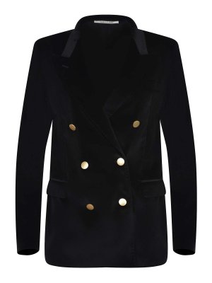 TAGLIATORE: blazers - Double-Breasted Jacket   In Cotton Blend