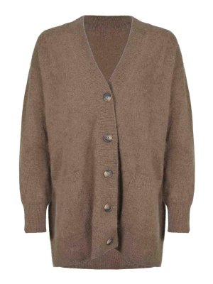VANISE': cardigans - Vanis Cardigan Made Of Raccoon Fur