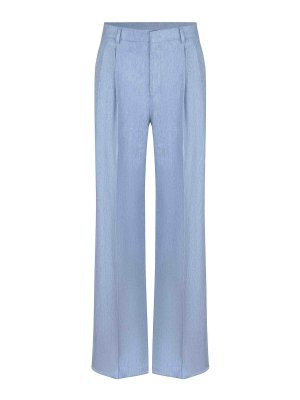 TAGLIATORE: belts - Trousers Made Of Linen Blend