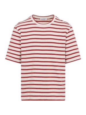 JIL SANDER: Tシャツ - Tシャツ - 赤