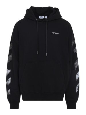OFF-WHITE: Sweatshirts & Sweaters - Off White Metal Arrow Skate Hoodie