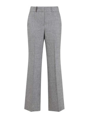 PESERICO: pantaloni casual - Pantaloni Di Lino E Lana