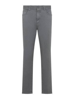 ZEGNA: straight leg jeans - Zegna Linen And Cotton Jeans