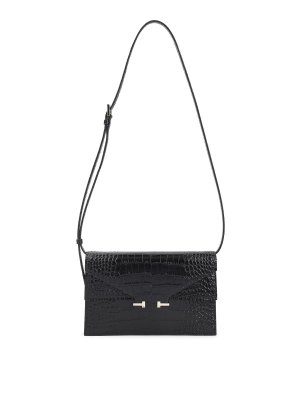 TOM FORD: pochette - Mini borsa in morbido cocco stampato