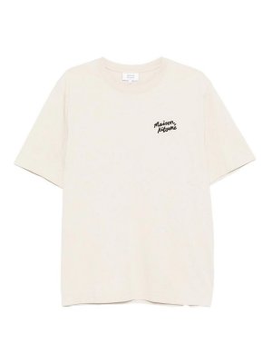 MAISON KITSUNÉ: t-shirts - Handwriting Cotton T-Shirt