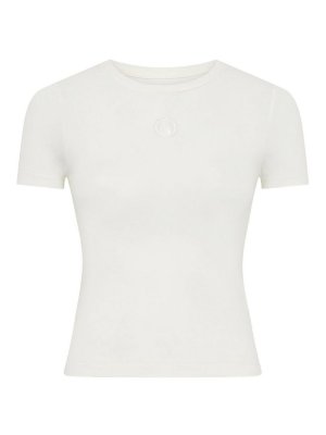 MARINE SERRE: t-shirts - Logo Cotton T-Shirt