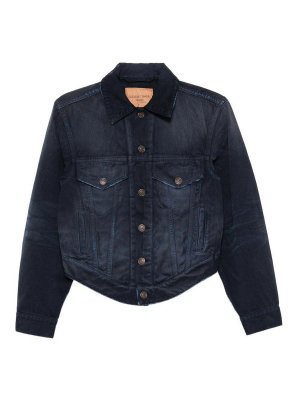 BALENCIAGA: Jeansjacken - Jeansjacke - Blau