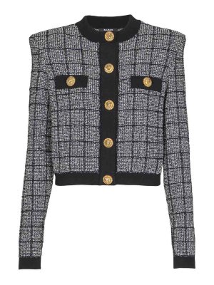 Balmain: Cardigans - Cardigan - Noir