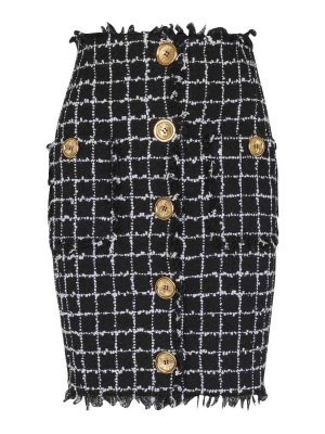 Balmain: ニーレングススカート＆ミディ丈 - 膝丈/ミディスカート - 黒