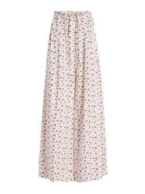 DOLCE & GABBANA: casual trousers - Roses Print Cotton Trousers