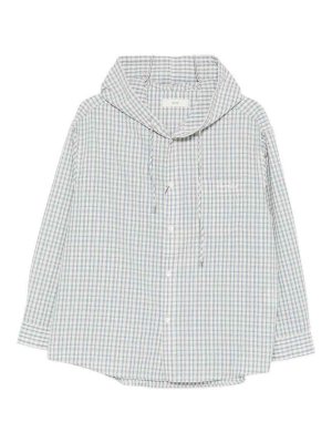 DUNST: shirts - Checked Hooded Shirt