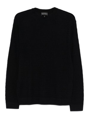 EMPORIO ARMANI: Pull col rond - Pull Col Rond - Bleu