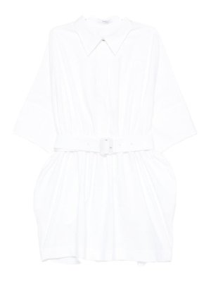 GIVENCHY: knee length dresses - Cotton Short Shirtdress