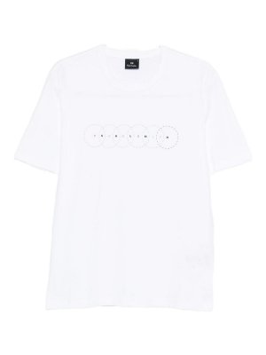 PS BY PAUL SMITH: t-shirts - Circles Organic Cotton T-Shirt