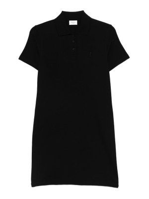 SAINT LAURENT: short dresses - Cotton Polo Dress