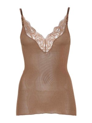 SAINT LAURENT: Tops & Tank tops - Lace Silk Top