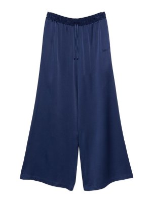 STELLA McCARTNEY: pantaloni casual - Pantaloni a gamba larga in raso