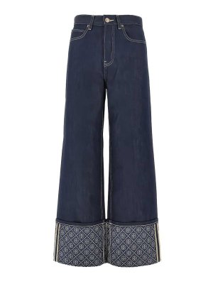 TORY BURCH: Jeans Rectos - Vaqueros Rectos - Azul