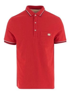 VALENTINO GARAVANI: shirts - Vlogo Signature Piquet Cotton Polo Shirt