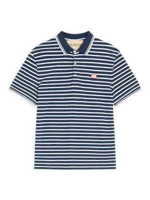 VALENTINO GARAVANI: polo shirts - Vlogo Signature Piquet Cotton Polo Shirt