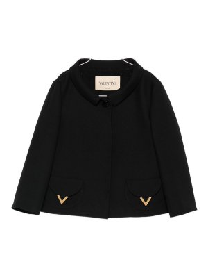 VALENTINO GARAVANI: casual jackets - Vlogo Signature Wool And Silk Jacket