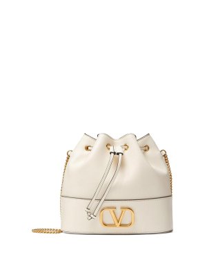 VALENTINO GARAVANI: borse a tracolla - Mini borsa in pelle con firma Vlogo