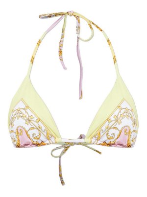 VERSACE: bikini - Top bikini con stampa Barocco