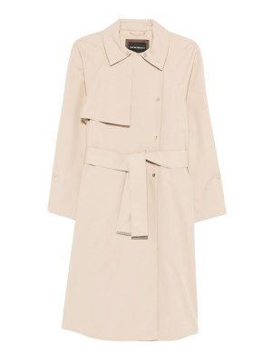 EMPORIO ARMANI: cappotti trench - Trench in misto cotone
