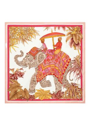 FERRAGAMO: Stoles & Shawls - Printed Silk Foulard