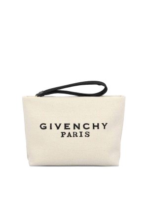 GIVENCHY: clutches - Logo Cotton Pouch