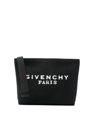 GIVENCHY: clutches - Logo Cotton Pouch