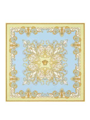 VERSACE: Stoles & Shawls - Barocco Print Silk Foulard