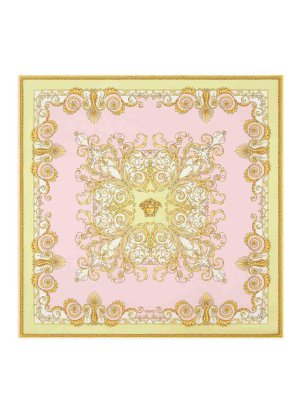 VERSACE: Stoles & Shawls - Barocco Print Silk Foulard