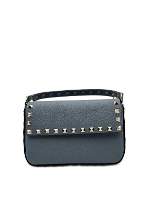 VALENTINO GARAVANI: pochette - Borsa mini in pelle Rockstud