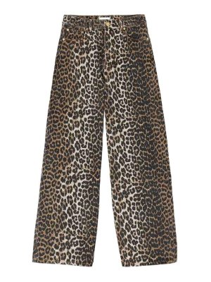 GANNI: Jeans Rectos - Vaqueros Rectos - Marrón