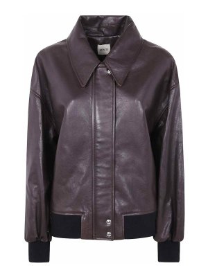 KHAITE: leather jacket - Shelman Leather Jacket