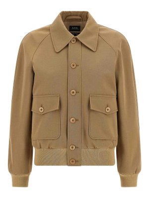 A.P.C.: casual jackets - Cotton And Wool Jacket