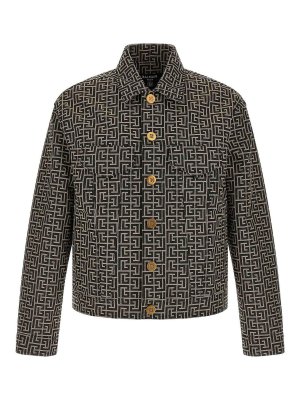 Balmain: casual jackets - Jacquard Monogram Jacket