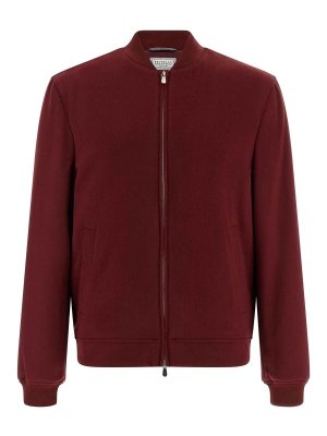 BRUNELLO CUCINELLI: Chaquetas Bomber - Chaqueta Bomber - Rojo