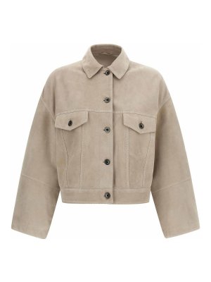 BRUNELLO CUCINELLI: leather jacket - Couture Suede Jacket