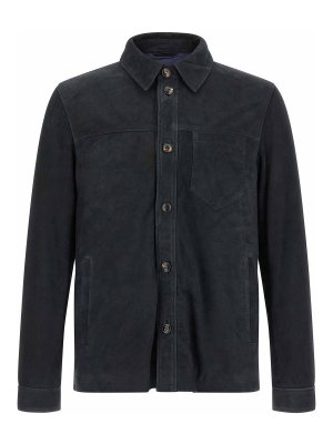 PAL ZILERI: レザージャケット - レザージャケット - ブルー