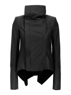 RICK OWENS: leather jacket - Naska Biker Jacket