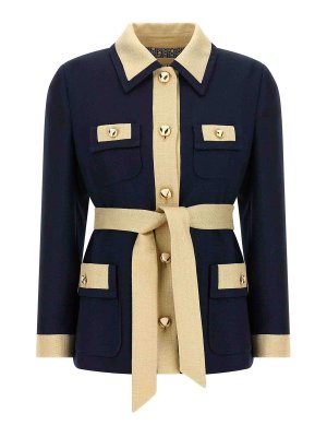 VALENTINO GARAVANI: Abrigos cortos - Abrigo Corto - Azul