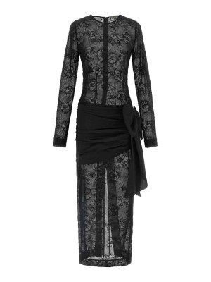 ALESSANDRA RICH: ニーレングスドレス - 膝丈ドレス - 黒