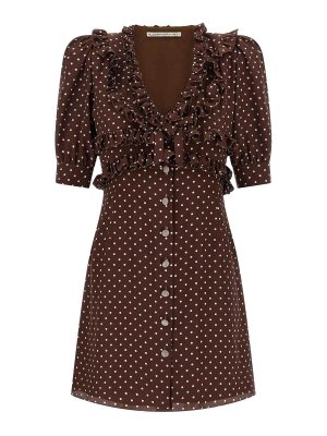 ALESSANDRA RICH: ショートドレス - ショートドレス - ブラウン