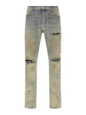 AMIRI: straight leg jeans - Suede Mx1 Jeans